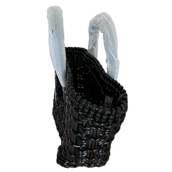 8 Other Reasons Black Woven Tote Bag Top Handle Shoulder Strap 8x7.25 x4.5 NEW - Picture 8 of 14
